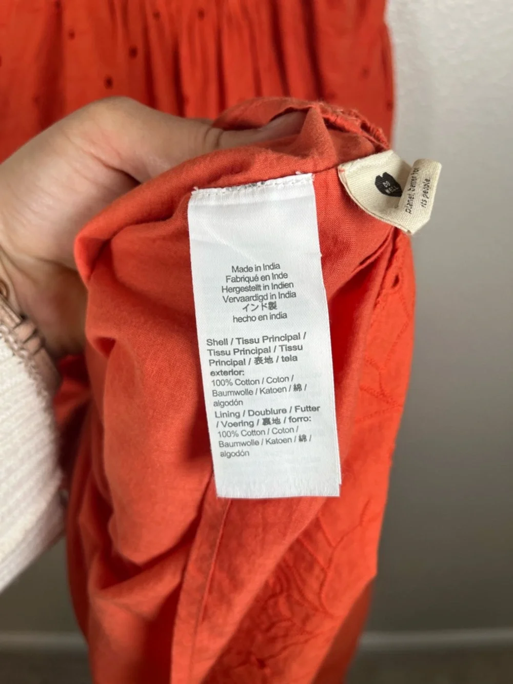 Madewell Eyelet Summertime Cami Midi Dress Rusted Clay Orange SM - Picture 9 of 12